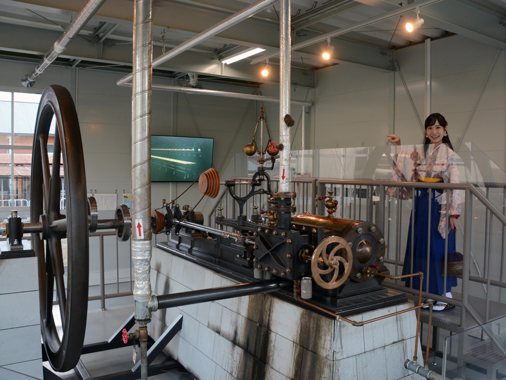 富岡製糸場のブリュナエンジンを見学